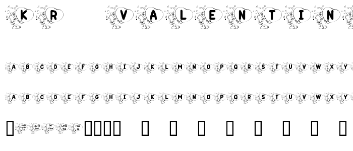 KR Valentine Kat font